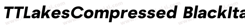 TTLakesCompressed BlackItalic字体转换